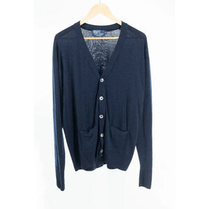 Polo Ralph Lauren Vintage 100% Wool Navy blue Cardigan | Medium